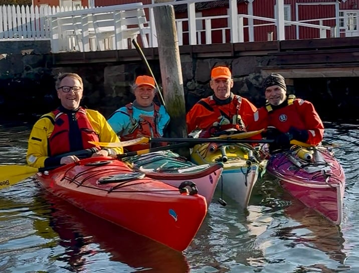 4 padlere fra Grimstad Padleklubb